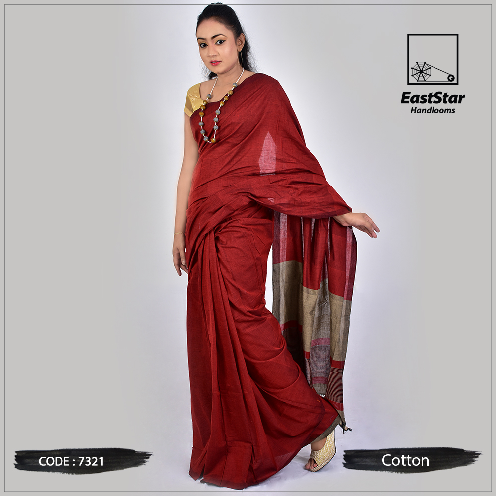 Handloom Cotton Saree 7321 East Star Handlooms