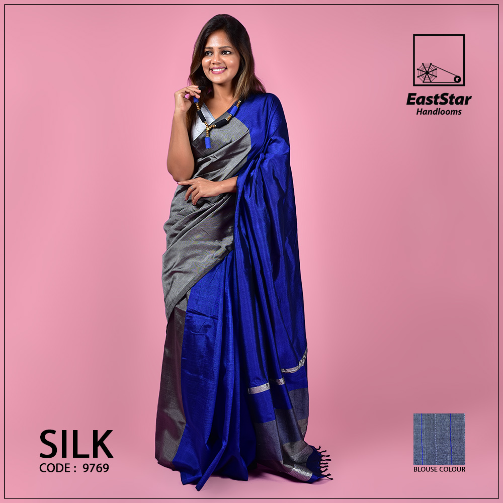 Handloom Plain Silk Sarees Manufacturer Supplier from Krishna India