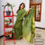 Code #G1139 Handloom Glossy Cotton  Saree