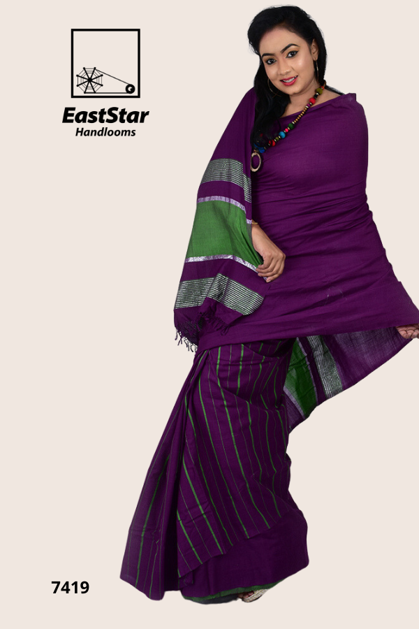 Handloom Cotton Saree 7419 East Star Handlooms