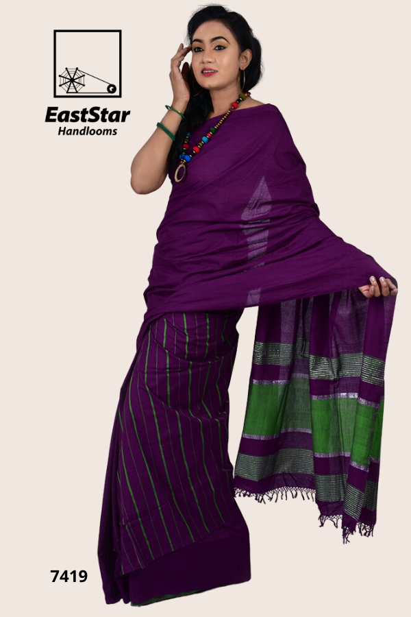 Handloom Cotton Saree 7419 East Star Handlooms