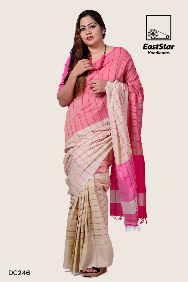 Dessert Jasmine Handloom Cotton Saree DC246 East Star Handlooms