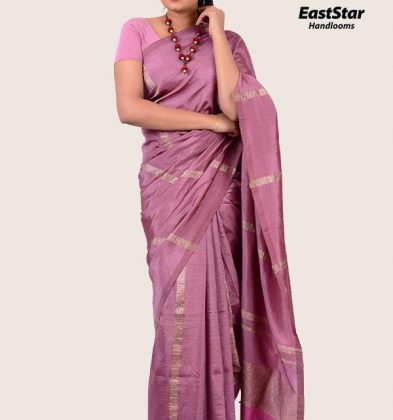 Peach Shadow Handloom Silk Saree FS924