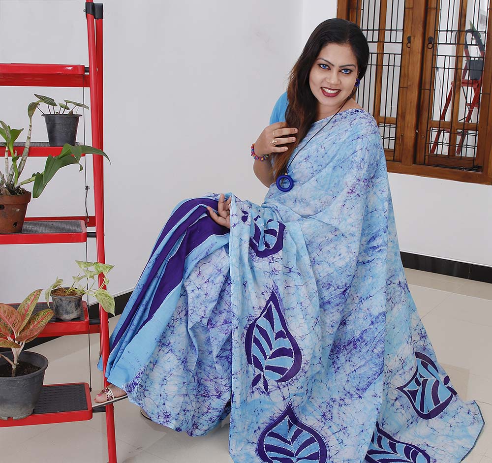 best simple batik saree ceylon 