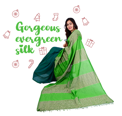 evergreen shades of the colours of Christmas