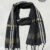 Black Shiny Cotton Silk Handloom Scarves ESS126