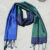 Pretty Green Cotton Silk Handloom Scarves ESS135