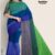 Blue & Green Cotton Saree DC553