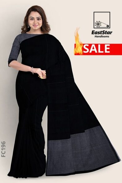 Black & Gray Handlooms Cotton Saree FC196 Black & Gray Handlooms Cotton Saree FC196
