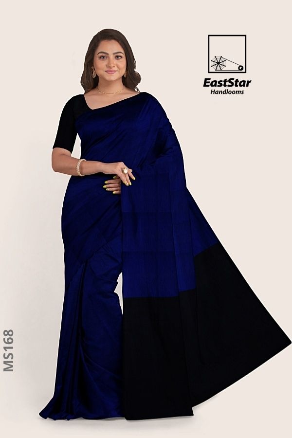 Black with blue saree on sale