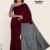 Silver & Maroon Silk Handlooms Saree MS173