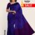 Blue & Purple Silk Handlooms Saree DS159