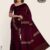 Maroon & Copper Silk Saree JS156