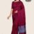 Wine red & Ash Silk Handlooms Saree GS856
