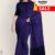 Violet & Navy Blue Cotton saree FC131