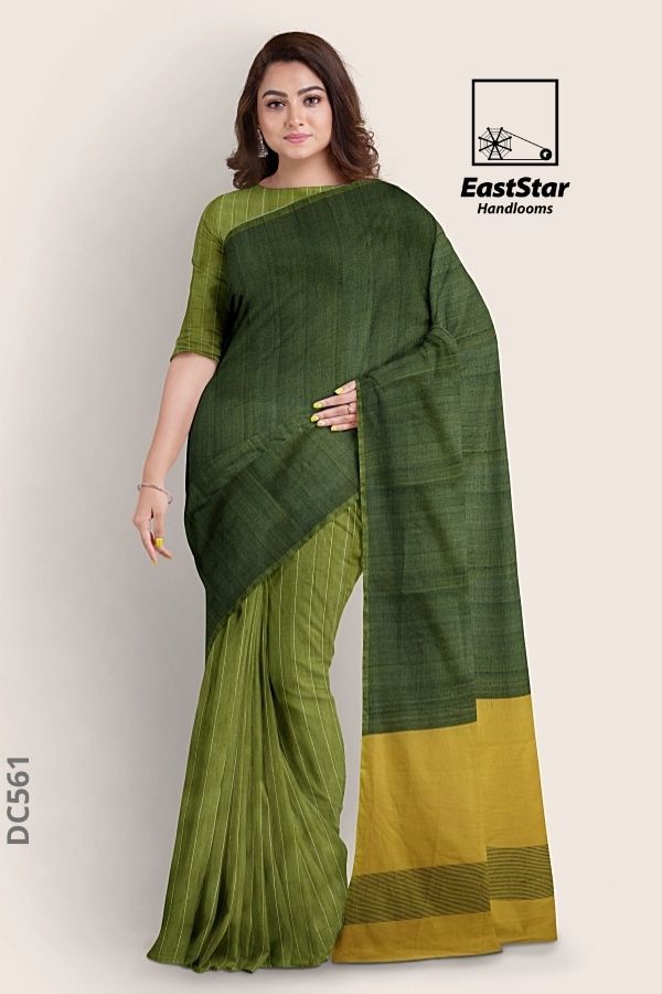 Green Cotton Handlooms Saree DC561 Green Cotton Handlooms Saree DC561