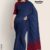 Ash & Red Glossy Cotton Saree G1844