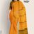 Golden Yellow Glossy Cotton Saree G1854