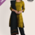Black & Yellow Unstitched Silk Salwar SSM131