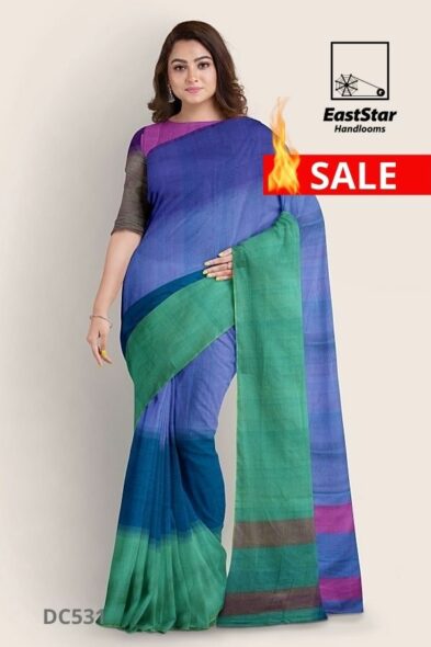 Purple & Green Cotton Saree DC531 Purple & Green Cotton Saree DC531