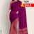Purple & Devil Red Cotton Saree DC539