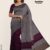 Gray & Purple Silk Handlooms Saree JS113