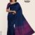 Violet & Navy Blue  Silk Handlooms Saree  JS150