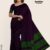 Dark Purple & Green Silk Saree JS140