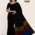 Black & Multi lines Silk Handlooms Saree MS237