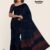 Navy Blue Silk Handlooms Saree MS233
