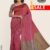 Hot Magenta & Brown Silk Saree DS185