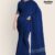 Royal Blue Glossy Cotton Saree G1980