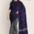 Violet & Silver Glossy Cotton Saree G2034