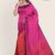 Magenta & Orange Silk Handlooms Saree JS342
