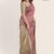 Dark Pink Beige Handloom Silk Saree JS353