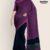 Navy Blue & Purple Glossy Cotton Saree G1964