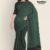Black & Green Ash Glossy Cotton Saree G1942