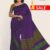 Violet & Green Handloom Silk Saree DS220
