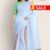 White & Green Handloom Cotton Saree FC339