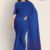 Royal Blue Glossy Cotton Saree G2044
