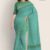 Aqua Green Glossy Cotton Saree G2033