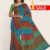 Orange & Sky Blue Handloom Silk Saree DS207