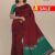 Red & Dark Green Handloom Silk Saree DS247