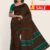 Brown & Dark Green Handloom Silk Saree DS239