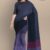 Blue & Violet Shaded Glossy Cotton Saree G2060