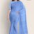 Sky Blue Glossy Cotton Saree G2081
