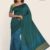 Blue & Olive Green Handloom Silk Saree JS380