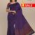 Violet & Peach Handloom Silk Saree DS250