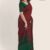 Red & Dark Green Handloom Silk Saree JS409