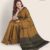 Mustard & Black Handloom Silk Saree JS402